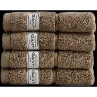 Gant Premium Handdoeken 30x30 Cm Pak Van 4 - Handdoeken & badhanddoeken Biologisch Katoen Cold Beige - 852012401-204
