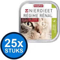 Beaphar 25x - nierdieet kat eend 100gr - Kattenvoer Natvoer - 100 g