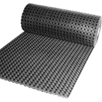 ANRO Rubberen Deurmat Zwart 290x100cm – Ringmat Honingraatmat Antislip Buiten Rubbermat