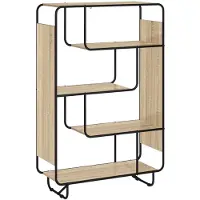 vidaXL Highboard Sonoma Eiken 93.5 x 37.5 x 144 cm Bewerkt hout