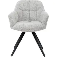 LivingFurn Eetkamerstoel Tommy - Beige Stof - Zithoogte 48cm - Set van 2