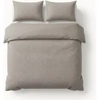 Sleeptime Dekbedovertrek Modern Geo 3D - Taupe/Grijs 200 x 200/220 cm