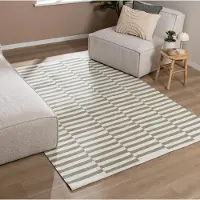 FRAAI Katoenen vloerkleed - Dazzle Blocks Groen/Wit - 160x230cm