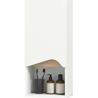 HOMCOM Wandkast-Spaanplaat-30L x 17B x 67H cm-Wit