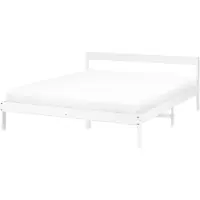 Beliani MADONE - Tweepersoonsbed - Wit - 140 x 200 cm - Dennenhout