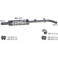ERNST 523127 Uitlaat middendemper