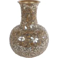 Coppens Vaas Nea goud mozaiek metaal 26x26x36cm |