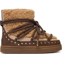 INUIKII Snowboots 'CURLY ROCK' bruin / cappuccino / lichtbruin