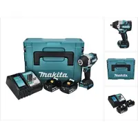 Makita DTW 700 RFJ accu slagmoersleutel 18 V 700 Nm 1/2" XPT Borstelloos + 2x oplaadbare accu 3.0 Ah + lader + Makpac