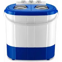 SP Mini Wasmachine - Camping Wasmachine - Miniwasmachine met Centrifuge - Wit/Blauw - 35cm x 54cm x 57cm