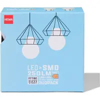 HEMA Led kogel smd E27 1.8W 250lm - 2 stuks
