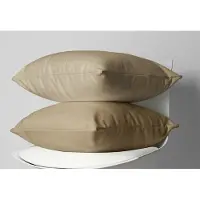 Dreamhouse Set van 2 warme en zachte flanellen kussenslopen (kussensloop) effen TAUPE (lichtbruin) FLANEL voor standaard hoofdkussen (op bed) 60 x 70 cm (aangenaam beddengoed slaapkamer)