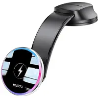 Yesido C292 MagSafe Telefoonhouder Auto met 15W Draadloze Oplader - Flexibele Arm - Zwart