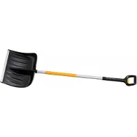 Fiskars Telescopische sneeuwschuiver (serie X) (zwart/geel, 53 cm)
