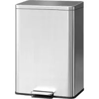 HOMCOM Vuilnisbak 20 liter, trapmodel met zachte sluiting, pedaal en binnenbak