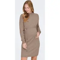 ONLY Maternity Gebreide jurk bruin