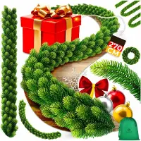 Kesser Kerstguirlande realistisch & vol – Guirlande sfeervolle kerstdecoratie voor binnen en buiten