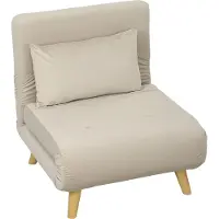 HOMCOM - 2-in-1 Slaapfauteuil - Sierkussen - Verstelbare Rugleuning