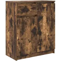 vidaXL Dressoir met lade 71x35x84 cm spaanplaat gerookt eikenkleurig