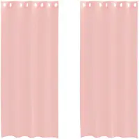 vidaXL Gordijnen met doorvoertules 2 st 140x225 cm roze