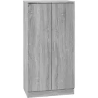 vidaXL Schoenenkast 55x35x108 cm bewerkt hout grijs sonoma