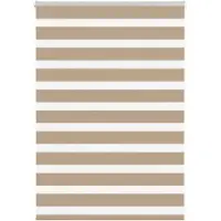 vidaXL Zebra Blind 100x100 cm stofbreedte 95,9 cm polyester zandbruin