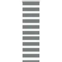vidaXL Zebra rolgordijn 40x100 cm stofbreedte 35,9 cm donkergrijs