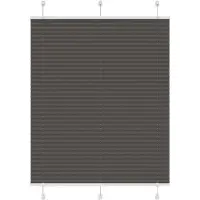 vidaXL Plissé rolgordijn 105x150cm stofbreedte 104,4cm polyester zwart