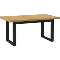 vidaXL Eettafel NOAIN U-vormige poten 160x90x75 cm massief hout