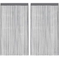 vidaXL Draadgordijnen 2 stuks Antraciet 140x250 cm