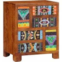 vidaXL Dressoir, meerkleurig, 50x35x60 cm, massief acaciahout