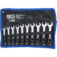 Condor 1188 Steekringsleutelset extra kort 10 - 19 mm 10-dlg.