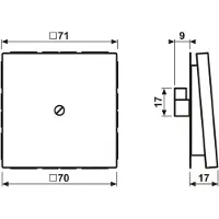 JUNG AL 2990 A AN - Anthraciet - Aluminium - - 1 stuk
