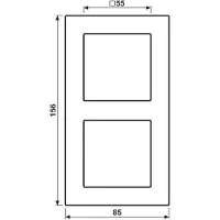 JUNG A range Afdekraam schakelmateriaal - A5582BFWWM