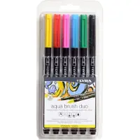 Lyra Double-ended Watercolor Aqua Brush Marker And Primary Tones Brush Blister Of 6 Units Veelkleurig Kinderen