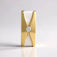Cavill - Zilveren hanger 925 sterling zilver gerhodineerd - 0,065 ct I1 (G) ronde briljant geslepen diamant - elegant tijdloos sieraad - 17x7 mm