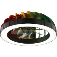 Brilliant Fanora - Plafondventilator - Met verlichting - LED 30W - 2700K-6500K - Dimbaar - Zwart - Zeer stil