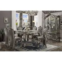 AEA Esstisch 6 x Stühlen Esszimmer Set Essgruppe Holz Tisch 7tlg. Gruppe Garnitur