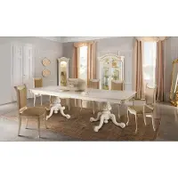 AEA Klassischer Tisch Esstisch Holz Esszimmer Garnitur 6x Stuhl Set Stühle Lehn