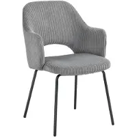 HOMCOM Eetkamerstoel Koord, Staal 57L x 62,5B x 85,5H cm Grijs