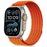 Tech-Protect Nylon Sport Apple Watch 49 / 46 / 45 / 44 Mm Bandje Oranje