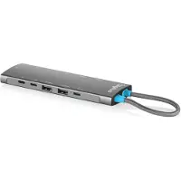 Digitus USB-C Docking Station, 11 poorten, universeel, USB-C, grijs