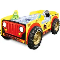 AEA Schlafzimmer Kinderbett Betten Kinder Zimmer JEEP Auto Kindermöbel + Matratze