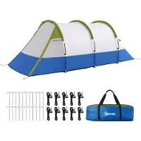 Outsunny kampeertent - polyester/glasvezel - 420x200x150 cm - groen