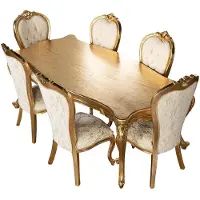 AEA Tisch 6x Stühle Esszimmer Garnitur Set Komplettes Set 7tlg Essgruppe