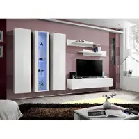AEA Wohnwand Hänge Vitrine Designer TV-Ständer Wohnzimmer Einrichtung Holz Modern
