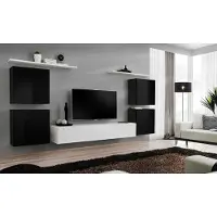 AEA Modern Komplett Wohnwand Wohnzimmer Einrichtung Luxus Wandschrank Wandregal