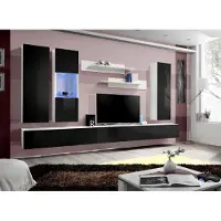 AEA Luxus Wohnwand Komplett Set Wohnzimmer Holzmöbel Designer Wandschrank