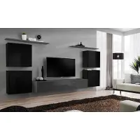 AEA Luxus Set Regal Wohnwand Holzmöbel Komplett 4x Wandschrank Wohnzimmer