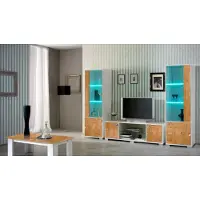 AEA Wohnwand 3tlg. rtv + 2x Vitrine Design Italienische Möbel Wohnzimmer Luxus Möbel
